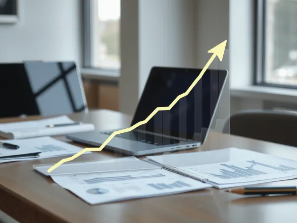 Bullish Finance investor growth chart showing positive trend